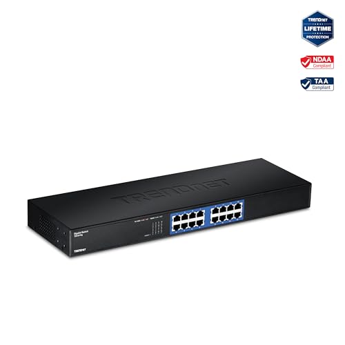 16-Port Gigabit Ethernet Switch for Home and Small Businesses